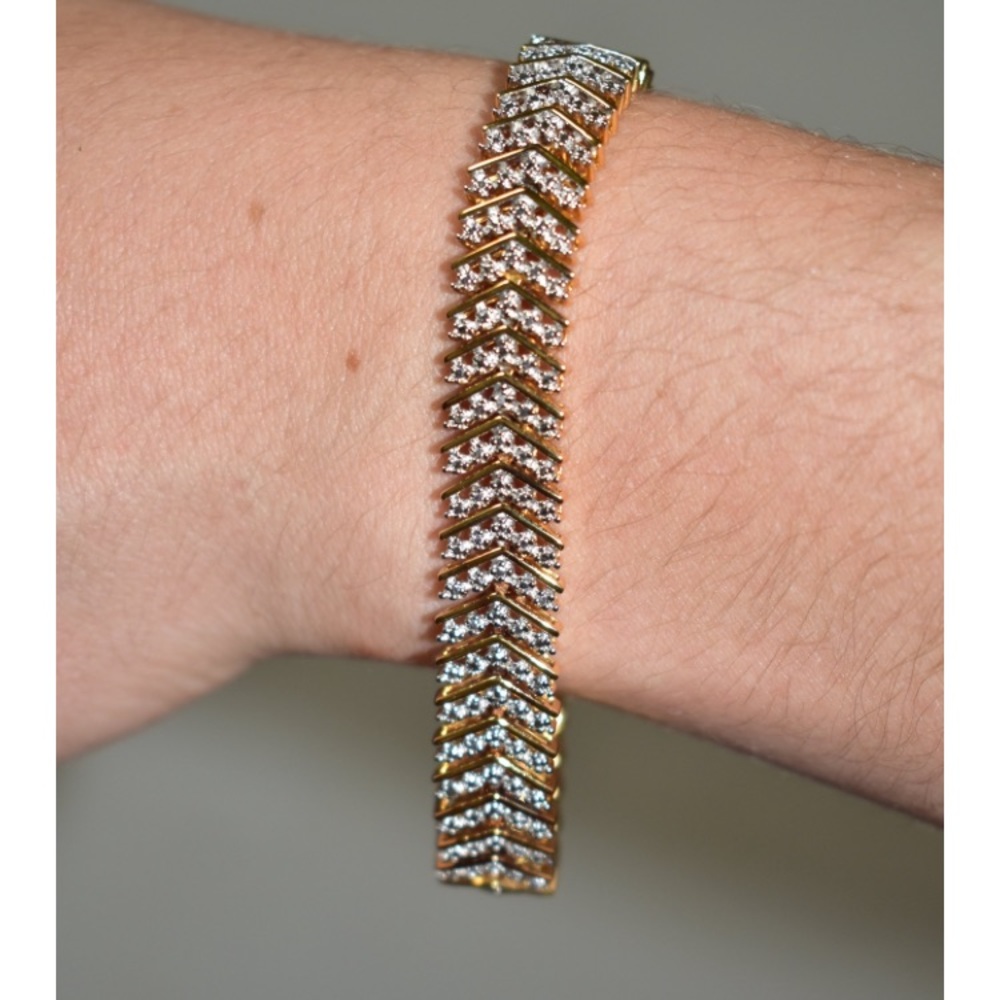 Sterling Silver Gold Metallic Bracelet